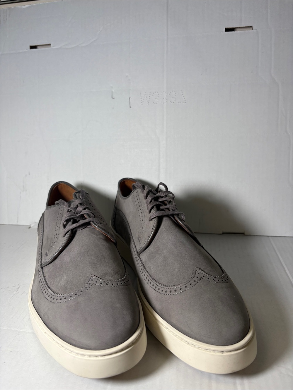 Allen Edmonds Grey Suede Wingtip Derby Sneakers Size 11